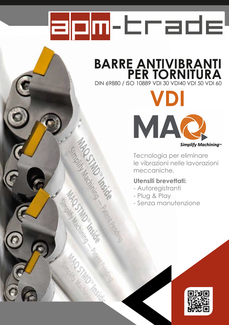 Barre antivibranti per Tornitura MAQ Poligonali ISO 26623-1