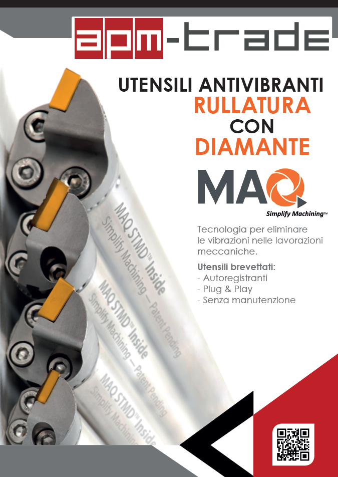 Utensili antivibranti rullatura con diamante MAQ